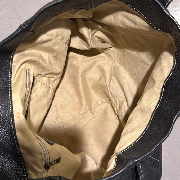 Claudia Firenze Italian Pebble Leather Handbag Authentic - Black - Made in Italy - Picture 5 of 12